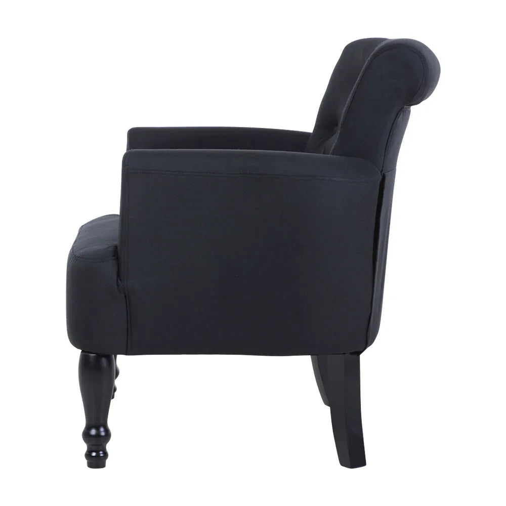 Artiss Armchair Wingback Charcoal Lothair - Mekamart Australia