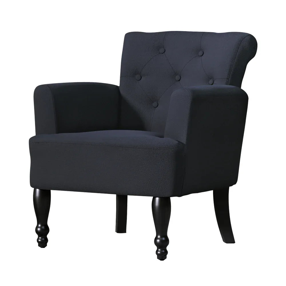 Artiss Armchair Wingback Charcoal Lothair - Mekamart Australia