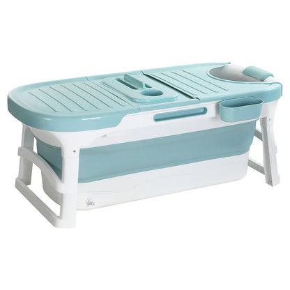 Weisshorn Foldable Bathtub Portable Folding Water Spa with Cover Plate 136x62cm - Mekamart Australia