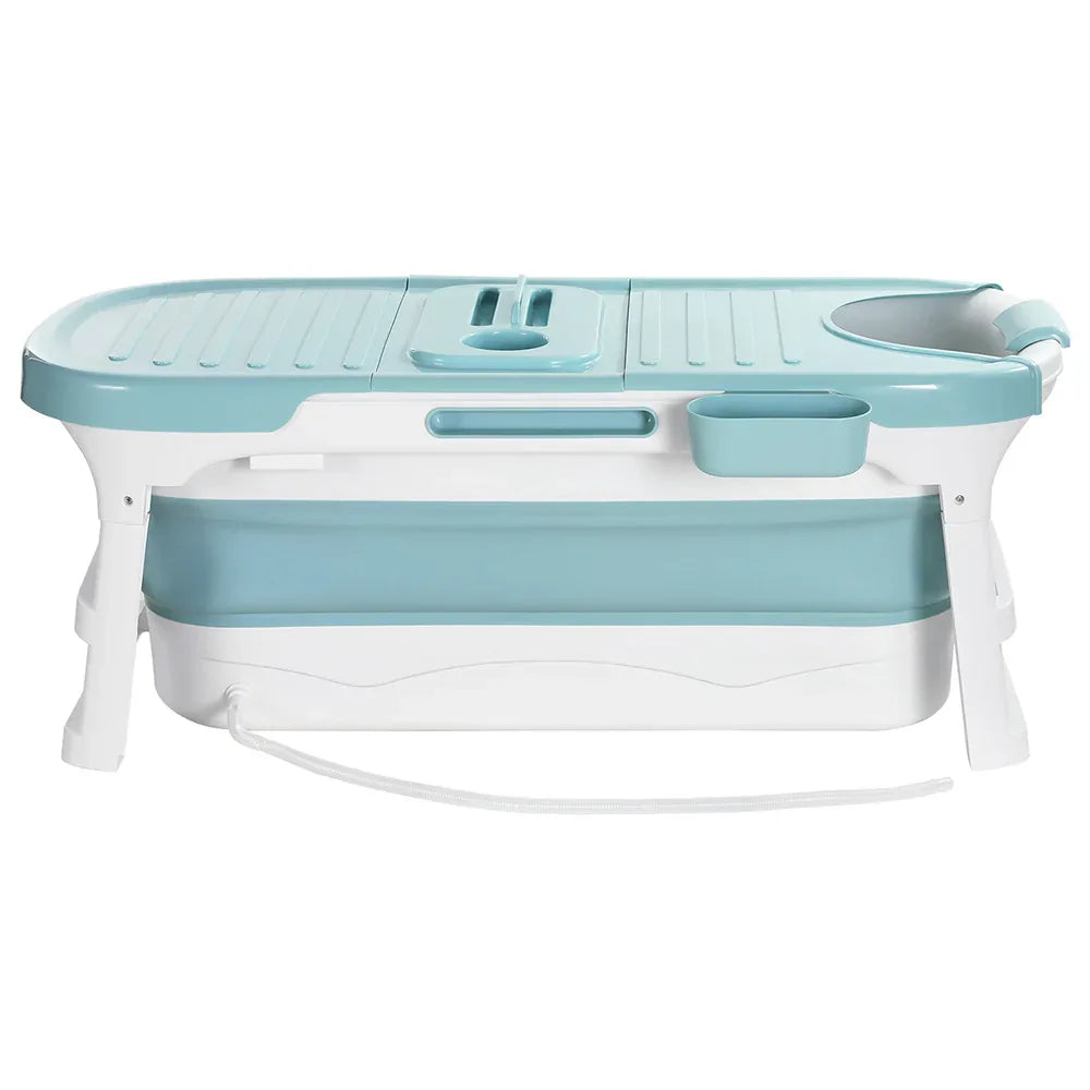 Weisshorn Foldable Bathtub Portable Folding Water Spa with Cover Plate 136x62cm - Mekamart Australia