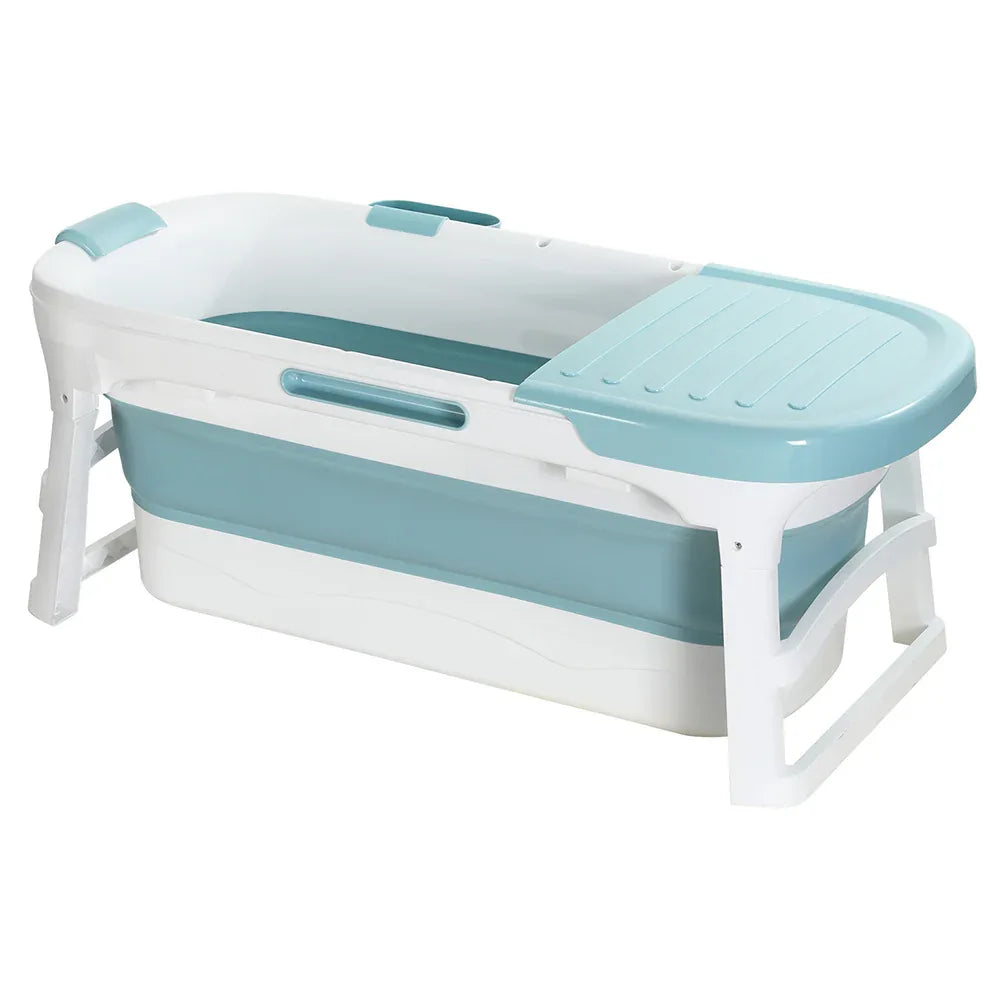 Weisshorn Foldable Bathtub Portable Folding Water Spa with Cover Plate 136x62cm - Mekamart Australia