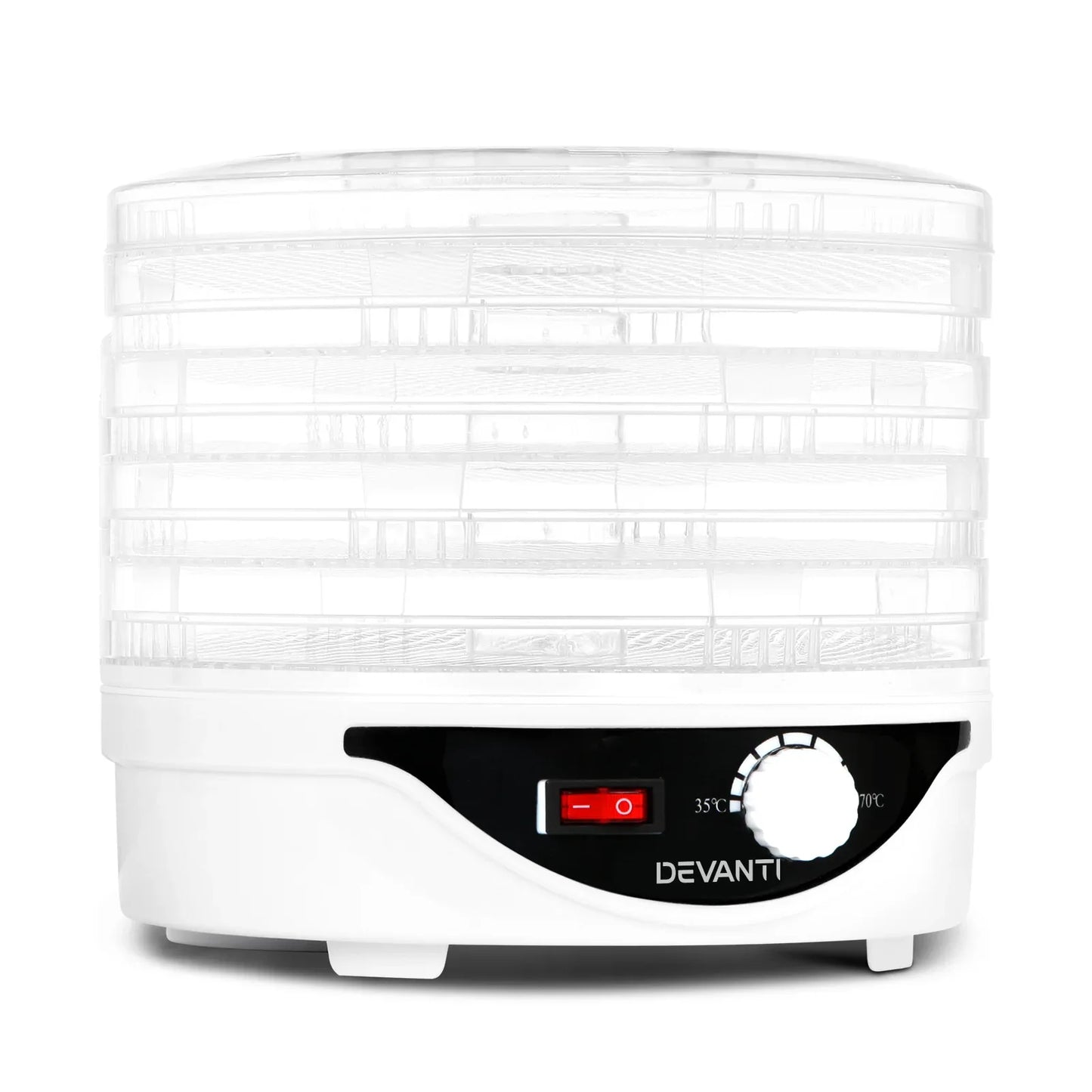 Devanti 5 Trays Food Dehydrator Fruit Dehydrators Pet Beef Jerky Dryer White - Mekamart Australia
