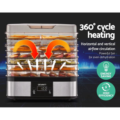 Devanti 5 Trays Food Dehydrator - Mekamart Australia