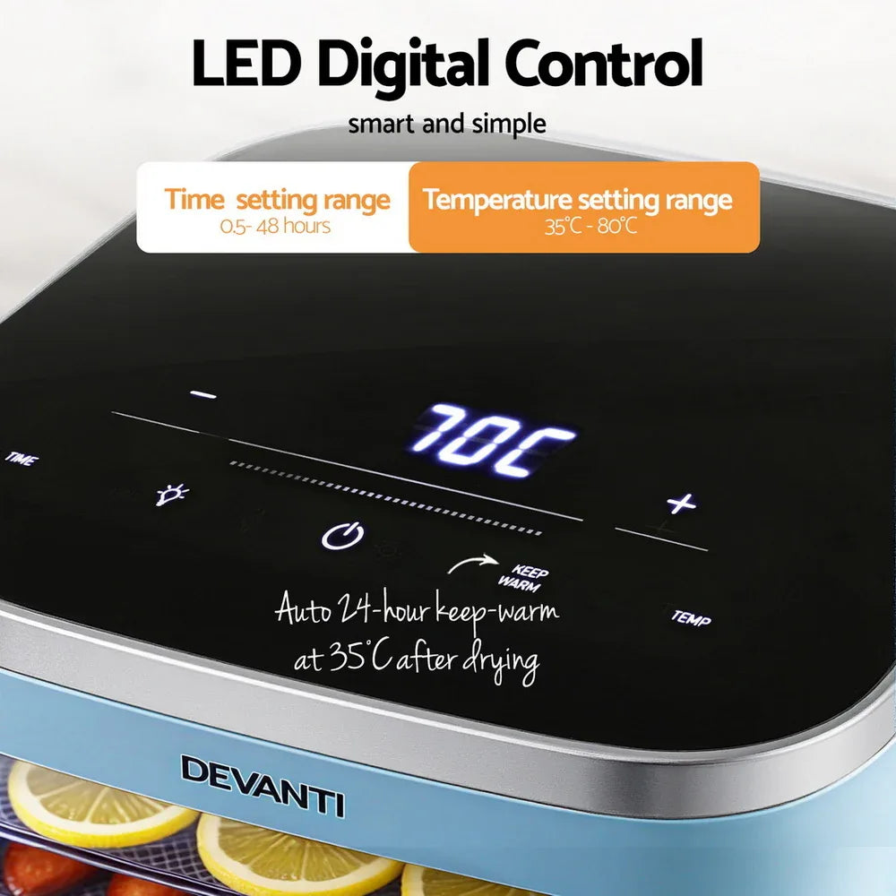 Devanti 5 Trays Food Dehydrator Mini Fruit Dryer 500W - Mekamart Australia