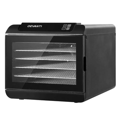 Devanti 6 Trays Food Dehydrator Stainless Steel Tray - Mekamart Australia