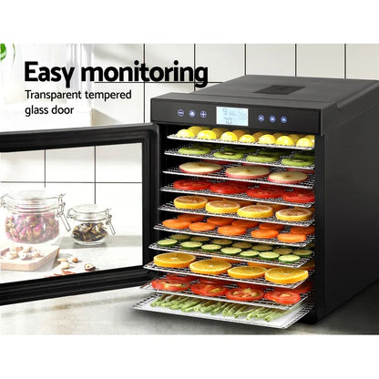 Devanti 10 Trays Food Dehydrator Stainless Steel Tray - Mekamart Australia