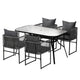 Gardeon 5PC Outdoor Dining Set Table and Chairs Patio Furniture Garden Bistro Set Black - Mekamart Australia