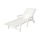 Gardeon Sun Lounge Lounger Beach Chair HDPE Patio Outdoor Furniture with Wheels White - Mekamart Australia