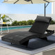 Gardeon Sun Lounge Wicker Lounger Outdoor Furniture Beach Chair Garden Adjustable Black - Mekamart Australia