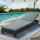 Gardeon Sun Lounge Wicker Lounger Outdoor Furniture Day Bed Wheels Patio Black - Mekamart Australia