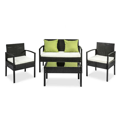 Gardeon Outdoor Sofa Set Wicker Lounge Setting Table and Chairs Patio Furniture - Mekamart Australia