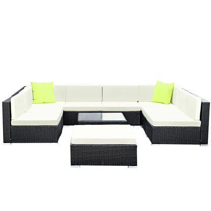 Gardeon 10-Piece Outdoor Sofa Set Wicker Couch Lounge Setting 9 Seater - Mekamart Australia