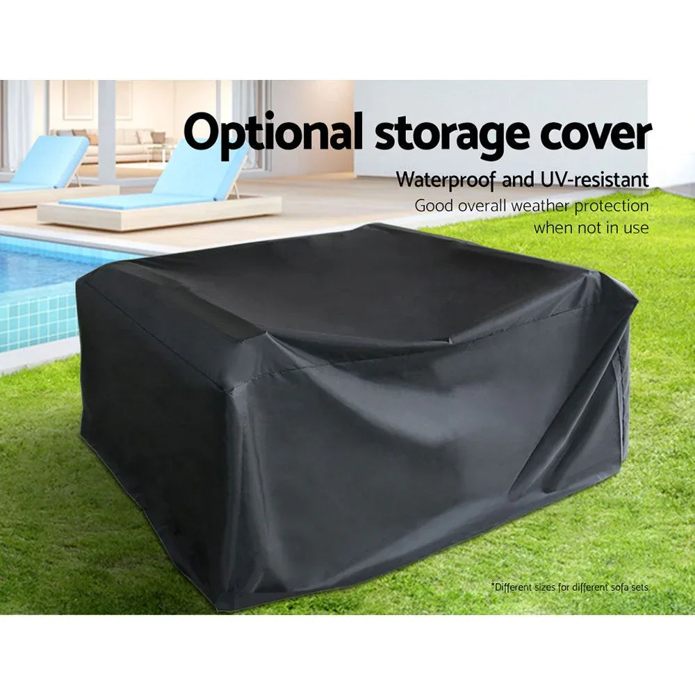 Gardeon 12PC Sofa Set with Storage Cover Outdoor Furniture Wicker - Mekamart Australia