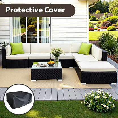 Gardeon 7-Piece Outdoor Sofa Set Wicker Couch Lounge Setting Cover - Mekamart Australia