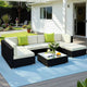 Gardeon 7-Piece Outdoor Sofa Set Wicker Couch Lounge Setting Cover - Mekamart Australia