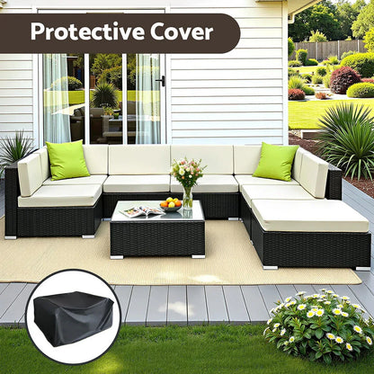 Gardeon 8-Piece Outdoor Sofa Set Wicker Couch Lounge Setting Cover - Mekamart Australia