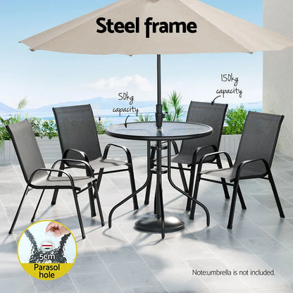 Gardeon Outdoor Dining Set Table and Chairs Patio Garden Furniture Bistro Set - Mekamart Australia