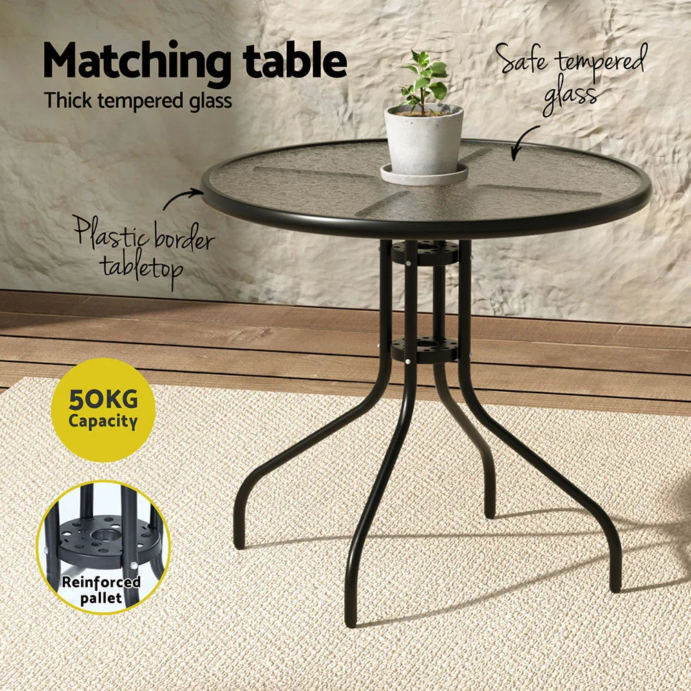 Gardeon Outdoor Dining Set Table and Chairs Patio Garden Furniture Bistro Set - Mekamart Australia