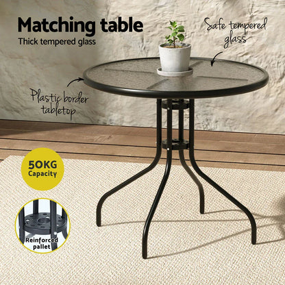 Gardeon Outdoor Dining Set Table and Chairs Patio Garden Furniture Bistro Set - Mekamart Australia