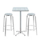 Gardeon 3-Piece Outdoor Bar Set Bistro Table Stools Adjustable Square Cafe - Mekamart Australia