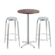 Gardeon 3-Piece Outdoor Bar Set Bistro Table Stools Adjustable Wooden Cafe - Mekamart Australia