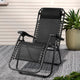 Gardeon Zero Gravity Chair Folding Outdoor Recliner Adjustable Sun Lounge Camping Black - Mekamart Australia