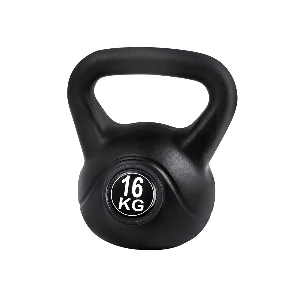 Everfit 16kg Kettlebell Set Weight Lifting Bench Dumbbells Kettle Bell Gym Home - Mekamart Australia
