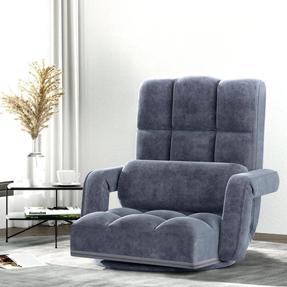 Artiss Floor Chair Lounge Sofa Swivel Charcoal - Mekamart Australia