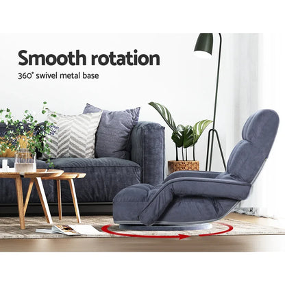 Artiss Floor Chair Lounge Sofa Swivel Charcoal - Mekamart Australia