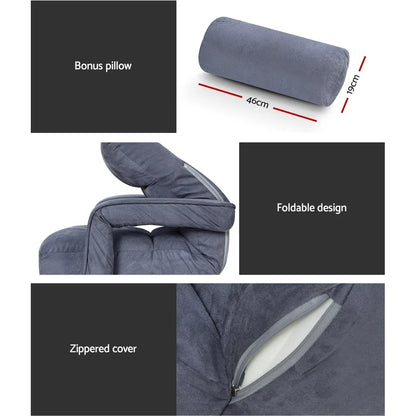 Artiss Floor Chair Lounge Sofa Swivel Charcoal - Mekamart Australia