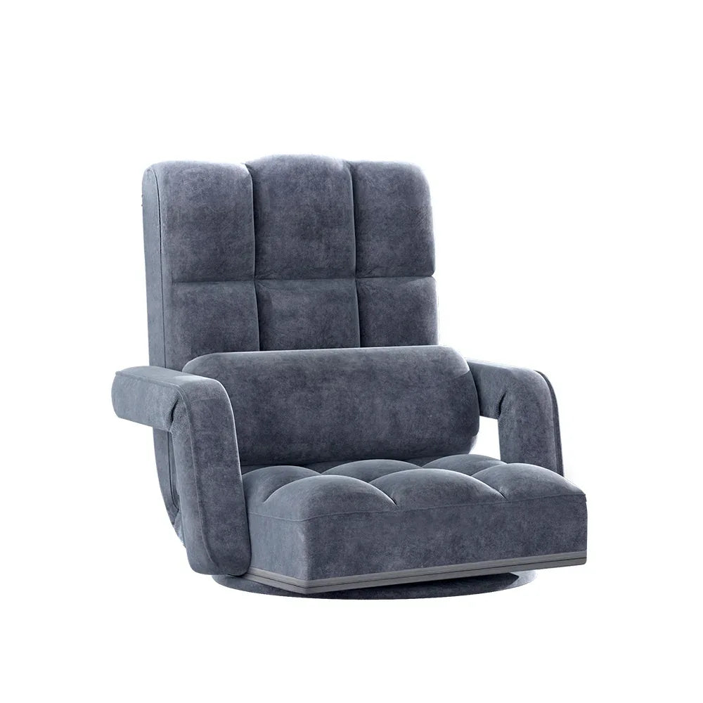 Artiss Floor Chair Lounge Sofa Swivel Charcoal - Mekamart Australia