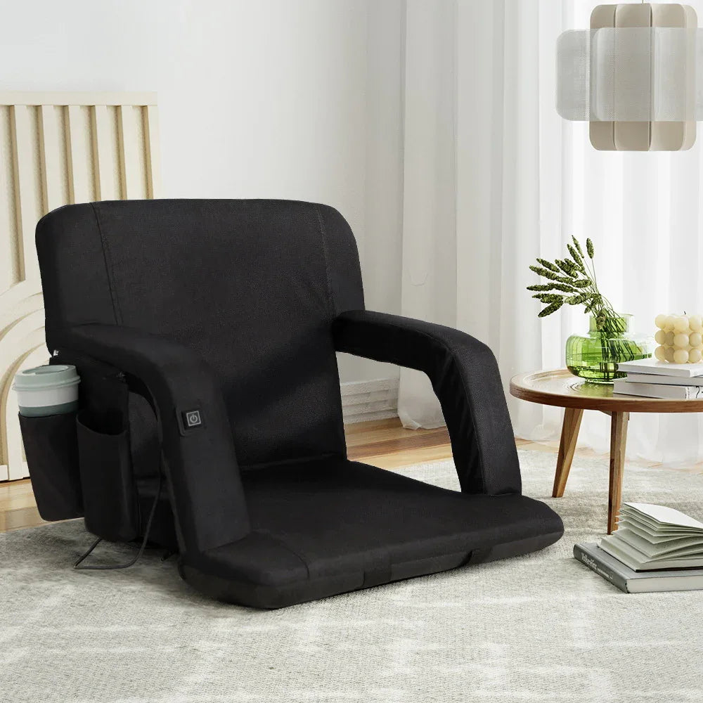 Artiss Lounge Sofa Bed With Armrest Heated Floor Recliner Futon Couch Folding Chair Cushion - Mekamart Australia