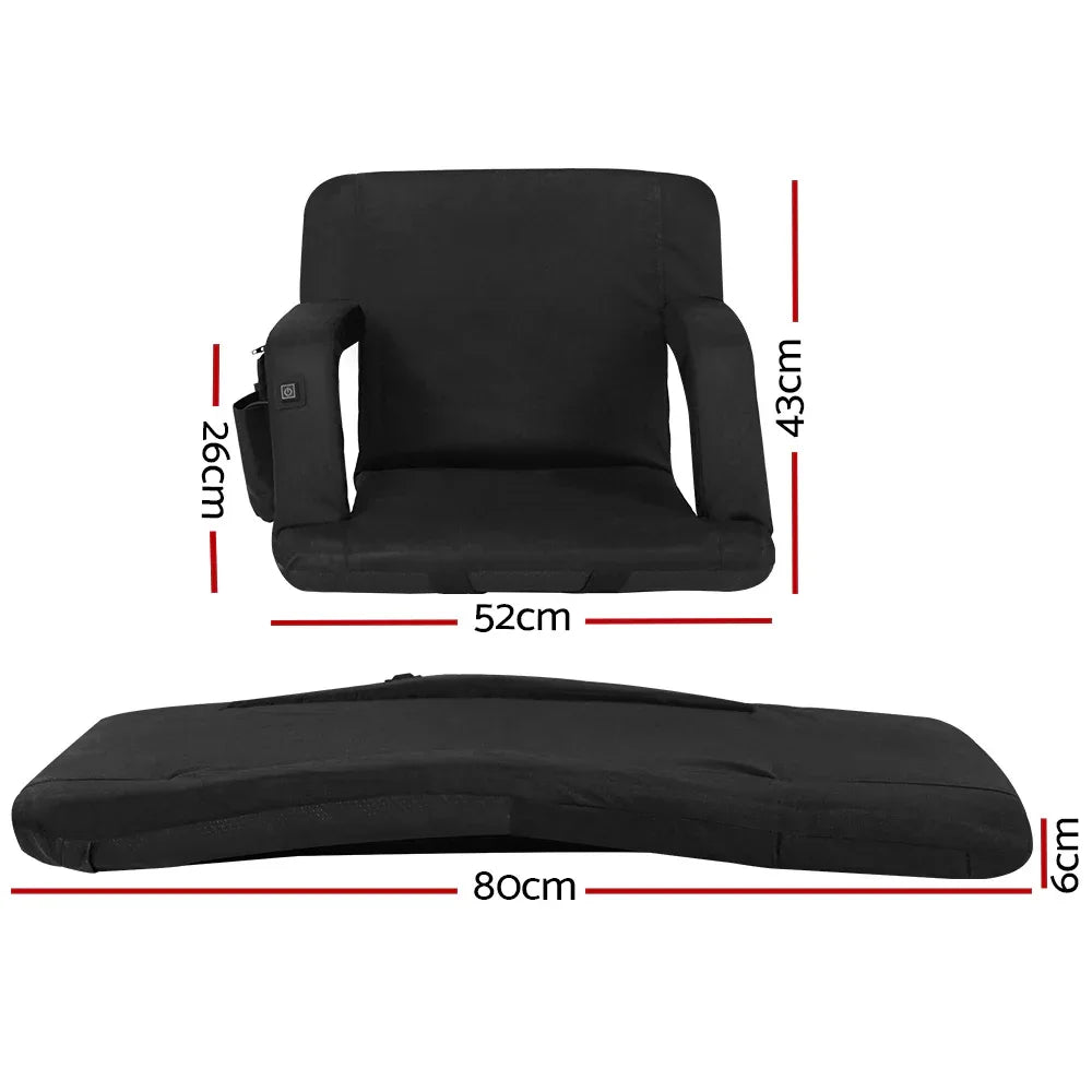 Artiss 2X Floor Lounge Sofa Bed With Armrest Heated Cushion - Mekamart Australia