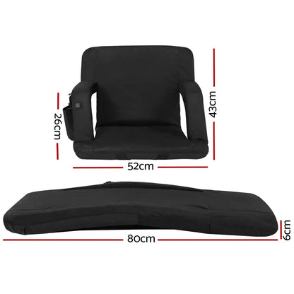 Artiss 2X Floor Lounge Sofa Bed With Armrest Heated Cushion - Mekamart Australia