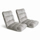 Artiss 2X Lounge Sofa Bed Flannel Fabric Grey - Mekamart Australia