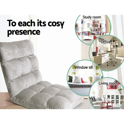 Artiss 2X Lounge Sofa Bed Flannel Fabric Grey - Mekamart Australia