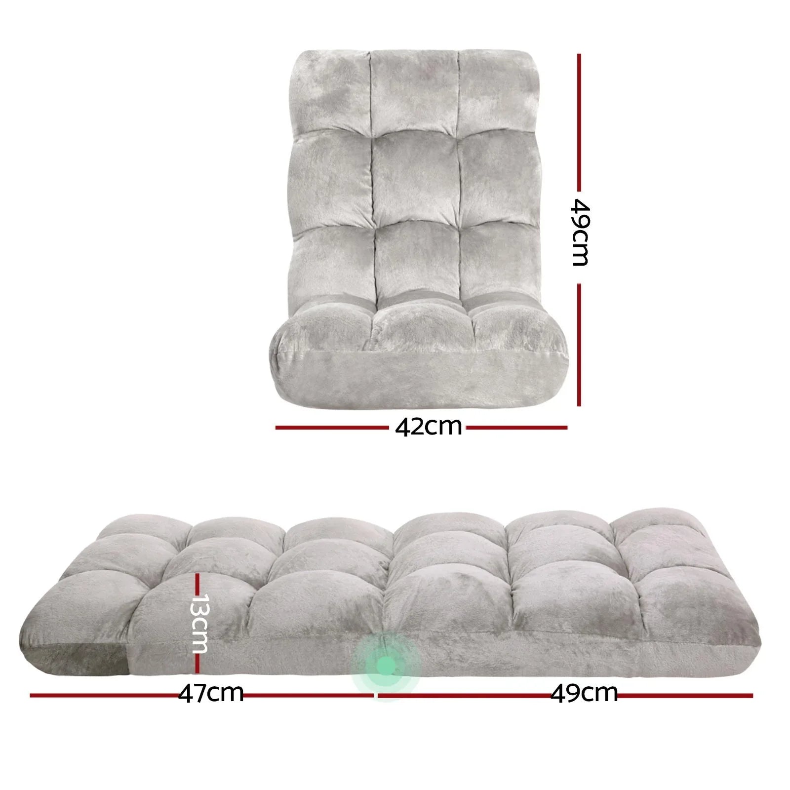 Artiss 4X Lounge Sofa Bed Flannel Fabric Grey - Mekamart Australia