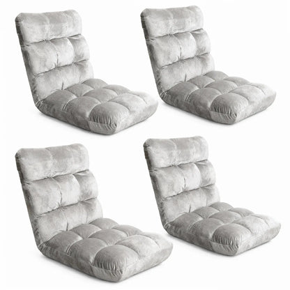 Artiss 4X Lounge Sofa Bed Flannel Fabric Grey - Mekamart Australia