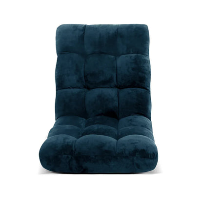 Artiss Floor Lounge Sofa Bed Flannel Fabric Navy - Mekamart Australia
