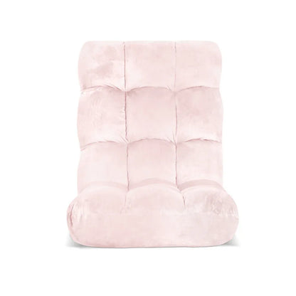Artiss Floor Lounge Sofa Bed Flannel Fabric Pink - Mekamart Australia
