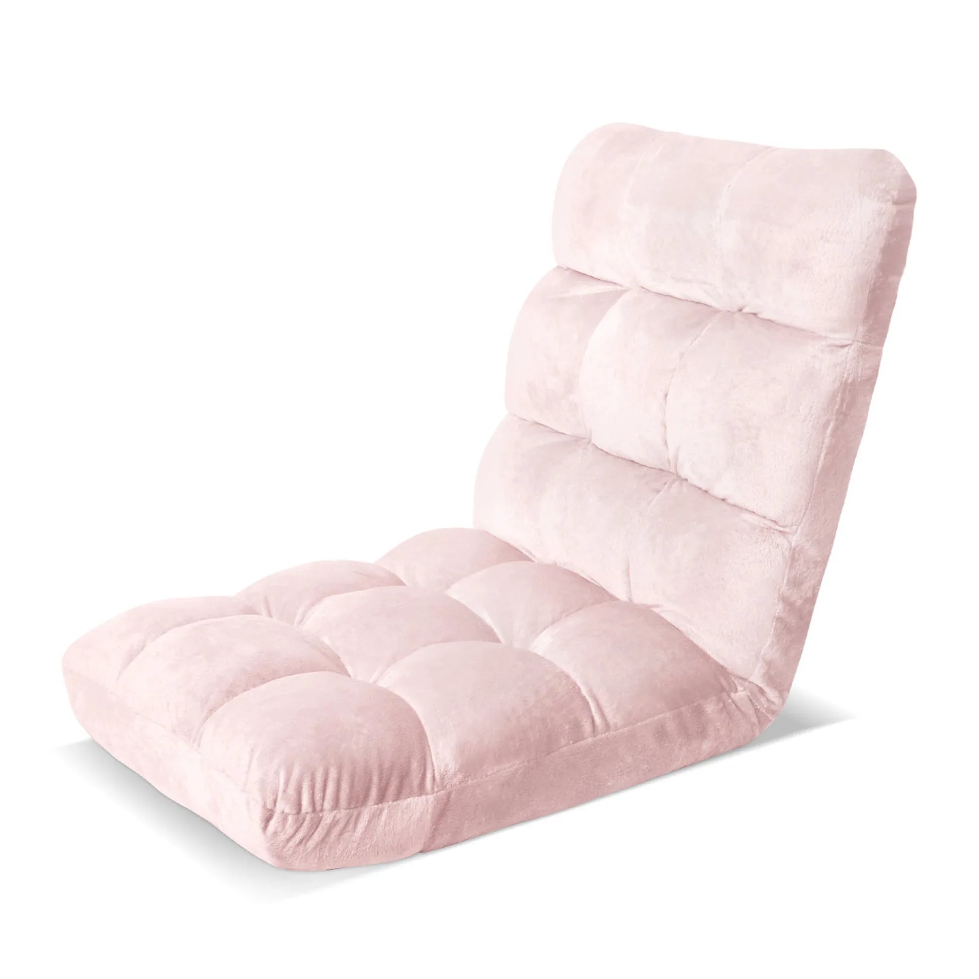 Artiss Floor Lounge Sofa Bed Flannel Fabric Pink - Mekamart Australia