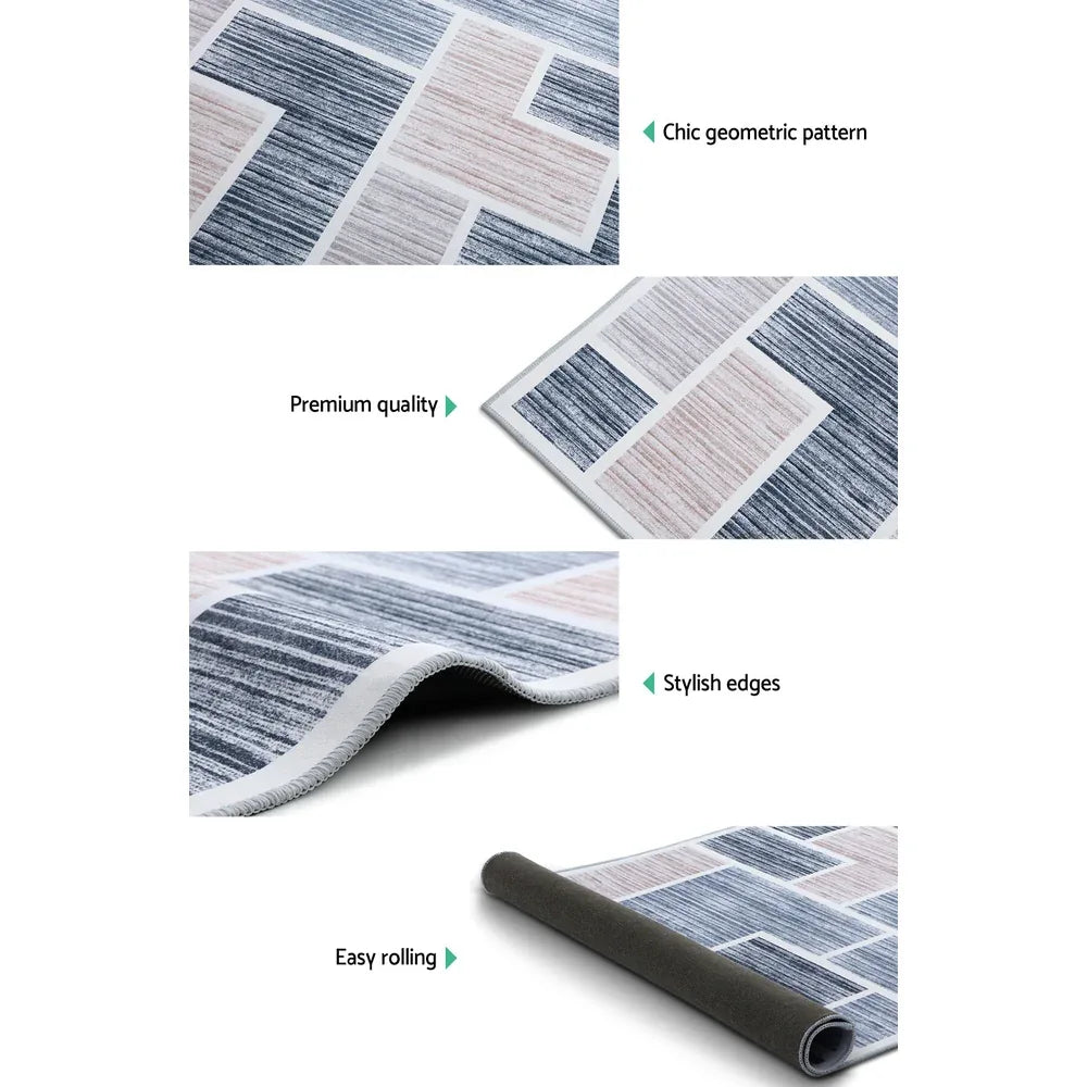 Artiss Rug 120x170cm Area Rug Large Carpet Soft Short Pile Modern Oblo - Mekamart Australia
