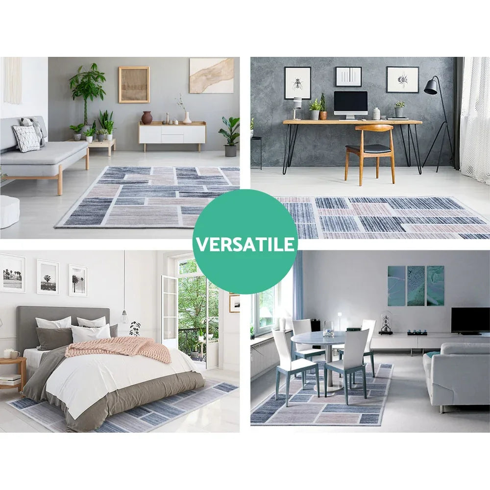 Artiss Rug 120x170cm Area Rug Large Carpet Soft Short Pile Modern Oblo - Mekamart Australia