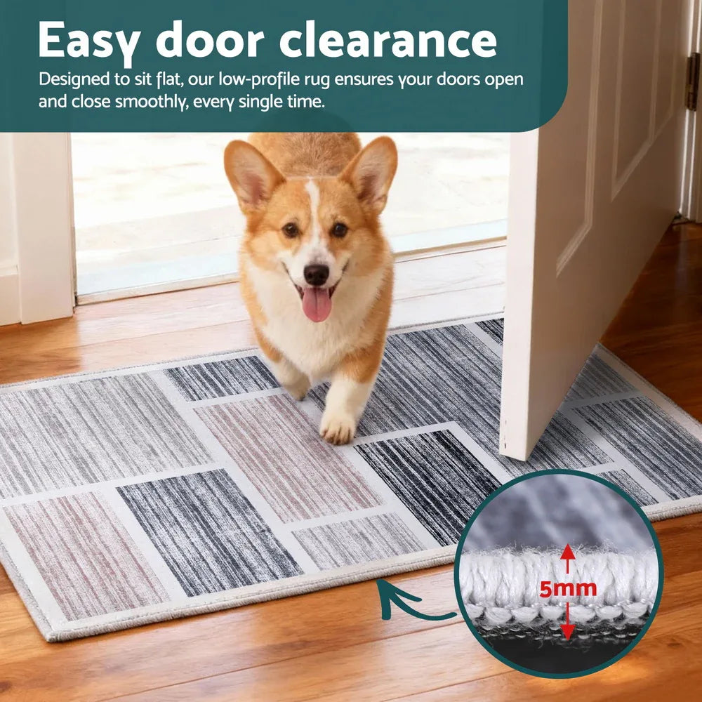 Artiss Floor Rug 50X80cm Doormat Soft Velvet Non-Slip Bath Mat Small Modern - Mekamart Australia