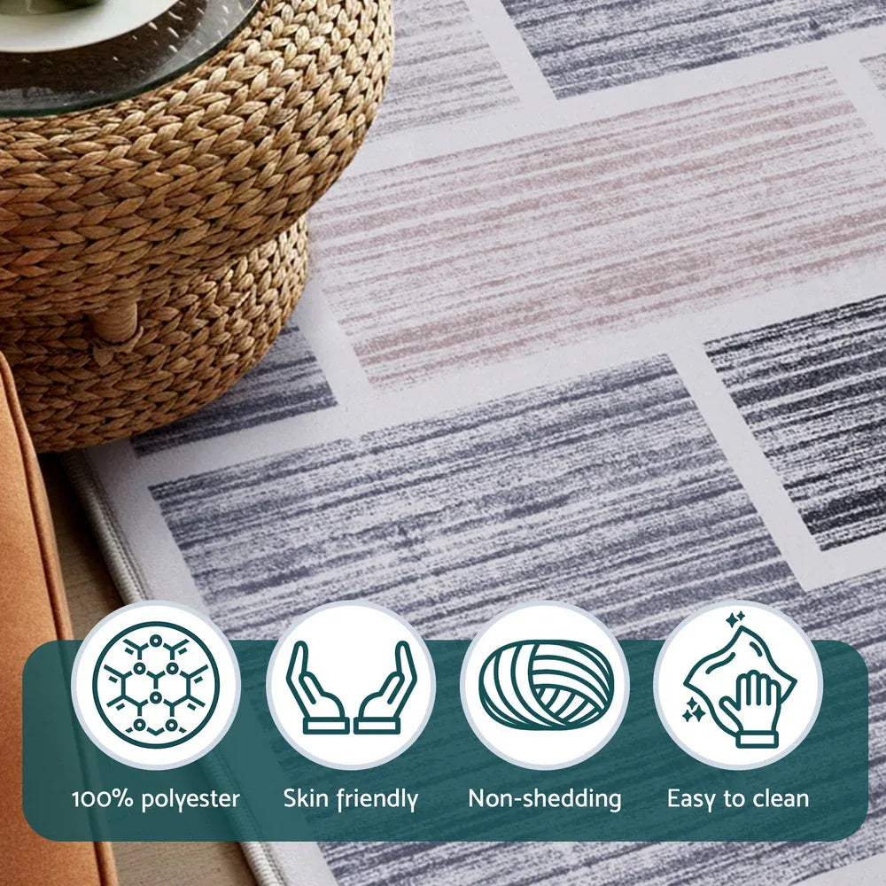 Artiss Floor Rug 50X80cm Doormat Soft Velvet Non-Slip Bath Mat Small Modern - Mekamart Australia