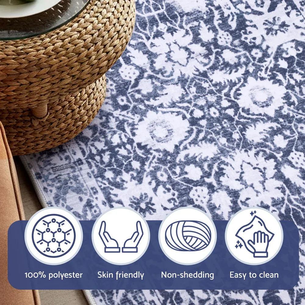 Artiss Floor Rug 120x170cm Soft Velvet Washable Modern Area Rug Floor Carpet Mat - Mekamart Australia