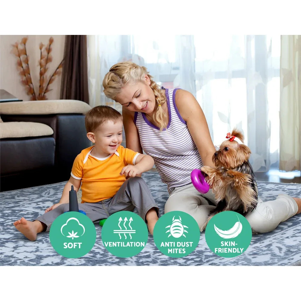Artiss Rug 200x290cm Area Rug Large Carpet Soft Short Pile Modern Fafi - Mekamart Australia