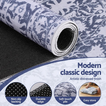 Artiss Hallway Runner Rug 80x180cm Soft Velvet Washable Modern Kitchen Mat - Mekamart Australia