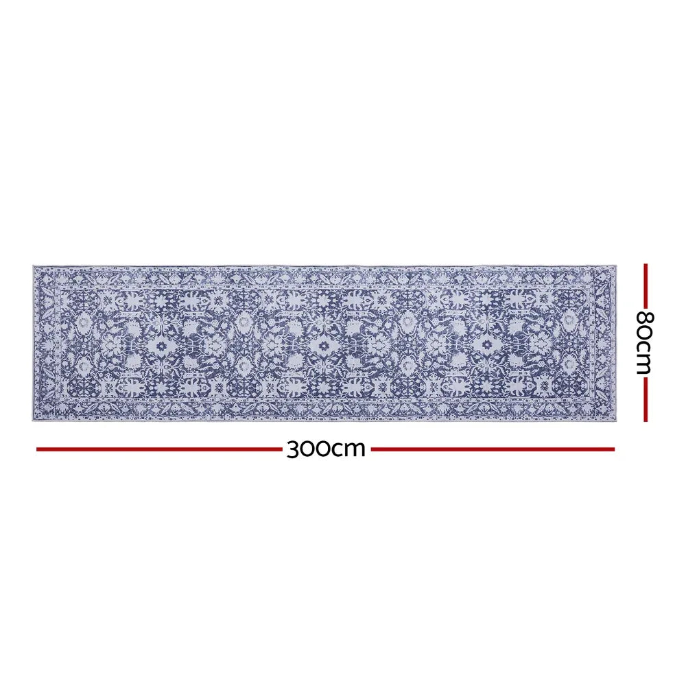 Artiss Hallway Runner Rug 80X300cm Soft Velvet Washable Modern Kitchen Mat - Mekamart Australia