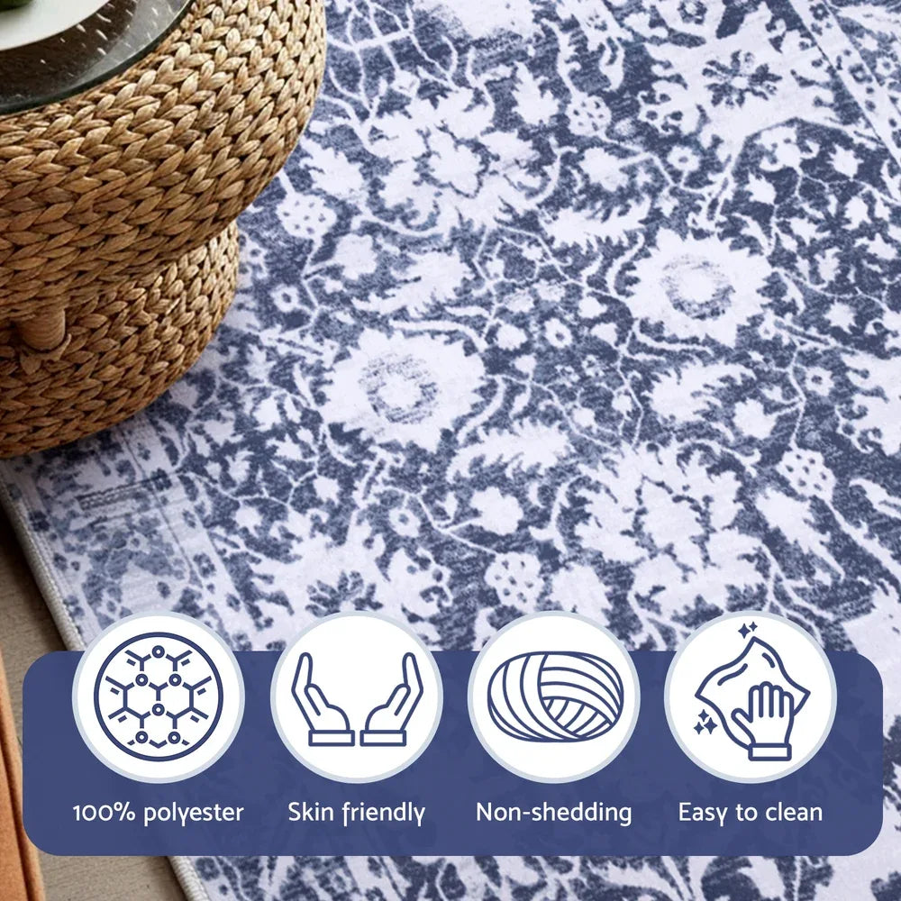 Artiss Hallway Runner Rug 80X300cm Soft Velvet Washable Modern Kitchen Mat - Mekamart Australia